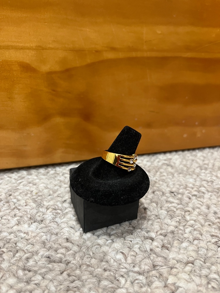 Golden Layered Zirconia Multi-Band Accent Ring — image 7 of 8